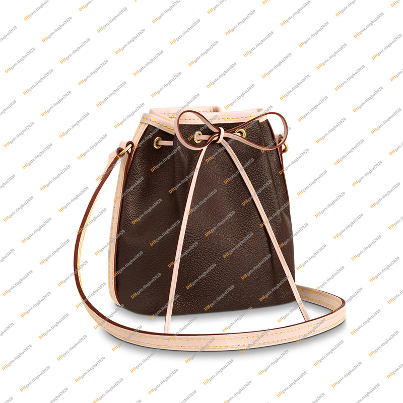 

Ladies Fashion Casual Designe Luxury NANO MINI Crossbody Shoulder Bags High Quality TOP M41346 Handbag Wallet Coin Purse Key Pouch, Brown flower 1 / with dust bag