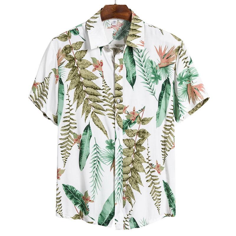 

Men's Casual Shirts Hawaiian Beach Mens Streetwear Summer Fashion Holiday Short Sleeve Chemise 2021, A5