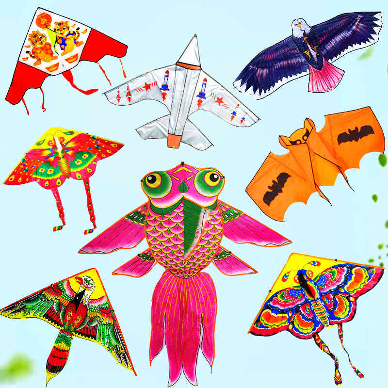 

Children's triangle curved children's adult big cartoon kite scenic spot