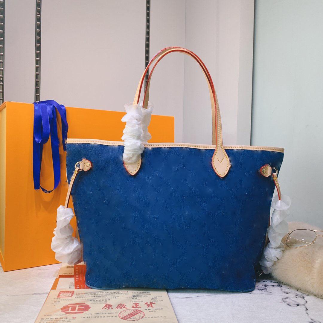 

designer luxury denim neverf mm with pouch tote bag women s handbag size 322917 cm new, Don't pay it