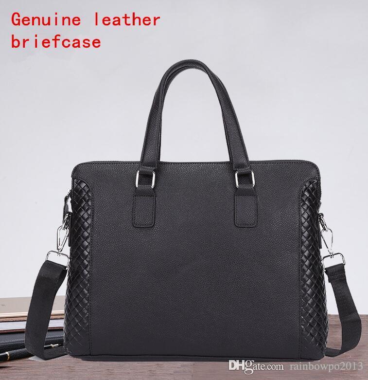 

Factory wholesale men bag fashion woven leather handbag briefcase soft leathers cowboy mens business briefcases large capacity leatheres handbags