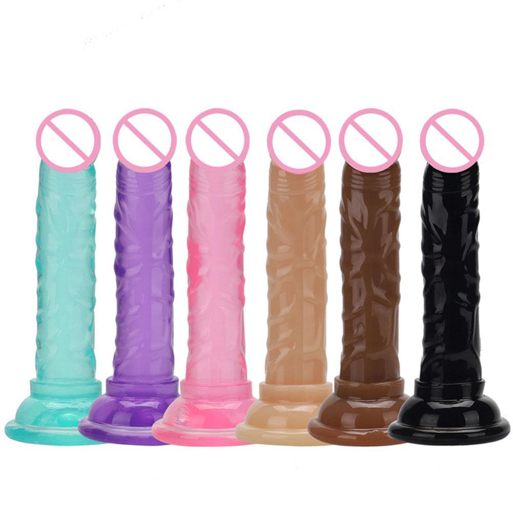 Massage Realistic Dildo Anal Masturbator Sex Toys for Couples Crystal Jelly Dildo Suction Cup Penis Thrusting Dildo Phalos for Women Gay-image-753793735