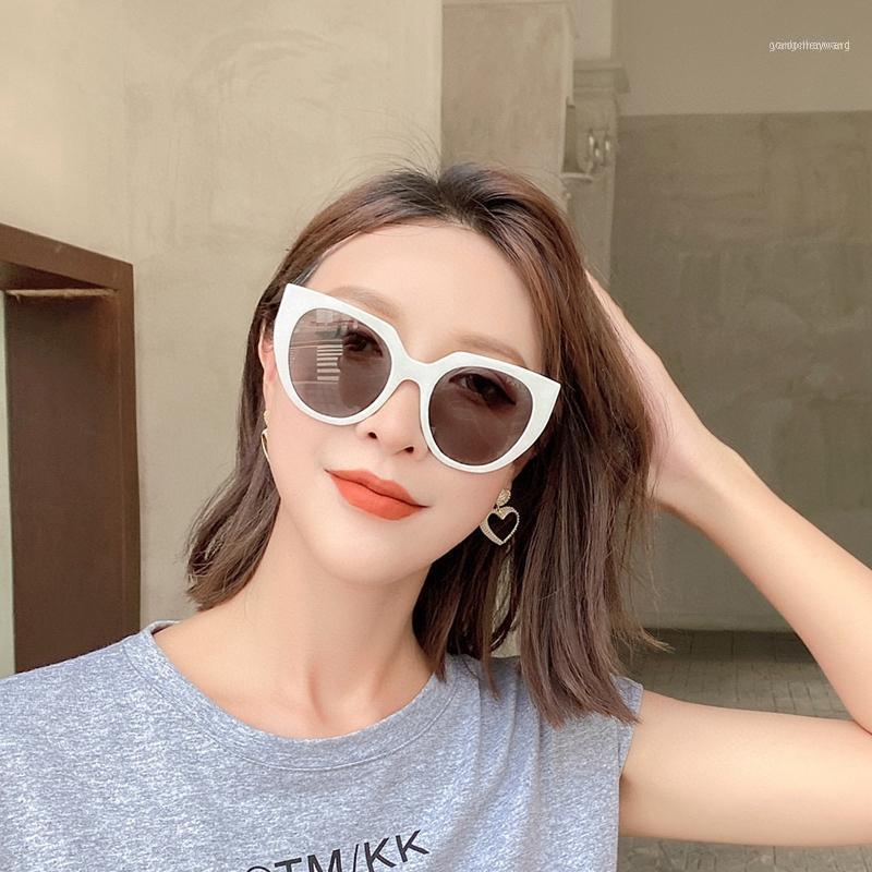 

Sunglasses Cat-eye Oval Black And White Frame Women's SPR14W Fashion Men's Glasses Anti UV400