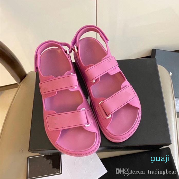 

branded shoes boutique pink magic stick waterpoof beach shoes casual style designer sandals luxury women fashion shoes size 35 to 41 -, Red