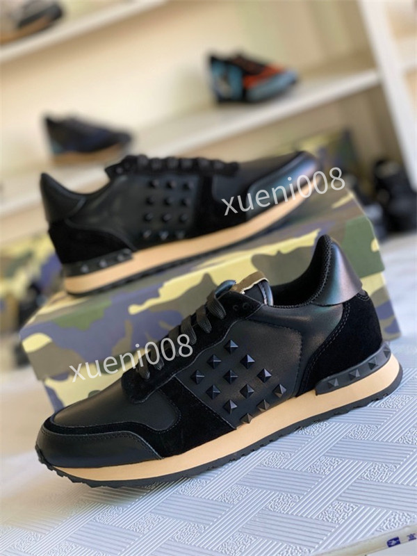 

2022 Famous Designer Brands Spikes 39-46 Sneakers High Top Red Bottom Shoes Luxury Man Rivets Skateboard Casual Walking xg201018, Choose the color