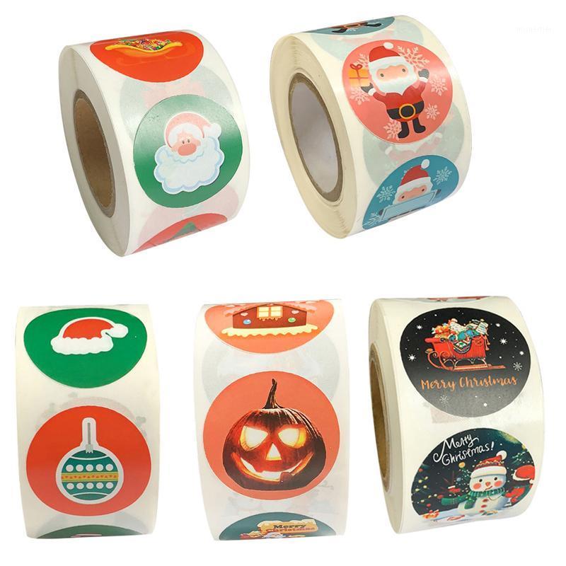 

Gift Wrap 1 Roll/3.8cm Santa Claus Reward Sealing Thank You Stickers Xmas Party Package Box Envelope Labels Christmas DIY Decoration