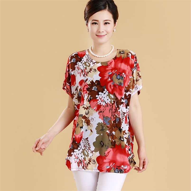 

Women Loose Tees Summer Casual Fashion Print Short Sleeve Plus size Selling codes Large Tops 210708, 31