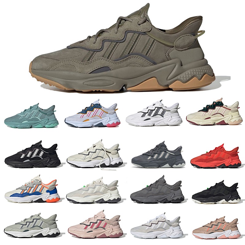 

Ash Pearl Vivid Pink Trace Cargo Running Shoes Black Blue Leather ozweego mens triple Cloud Multi Pale Nude Taped Seams Athletic men women trainers sports sneakers, Color#32