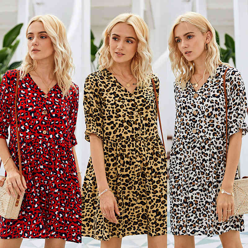 

Party Dresses Women V Nneck Holiday Mini Vestidos Ladies Ruffles Short Sleeve es Summer Beach Bohemian XR6J, Khaki