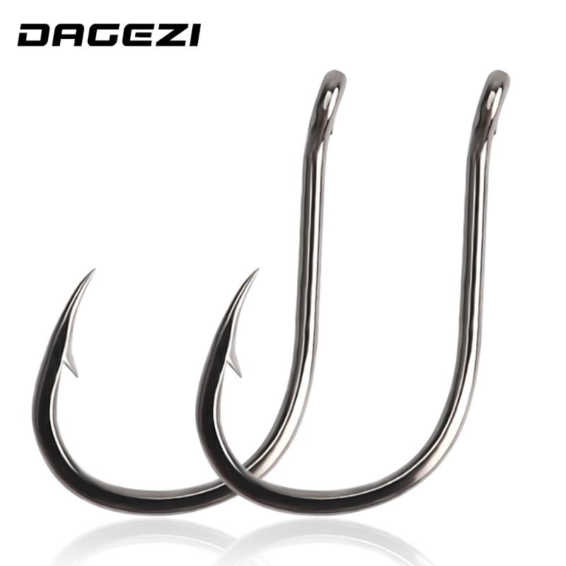 

Fishing Hooks DAGEZI 100Pcs/Lot High Carbon Steel Hook #2-#13 Carp Durable Pesca Barbed Tackle Box