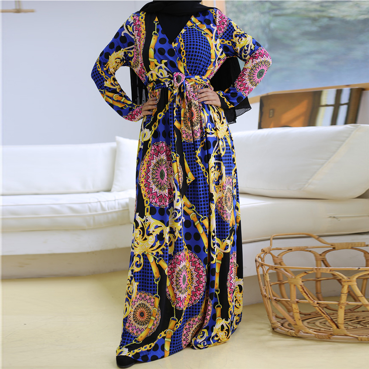 

Turkey Abaya Hijab Muslim Dress Eid Dubai Islamic Clothing Maxi African Vestidos Abayas Women Robe Musulman Femme Plus Size