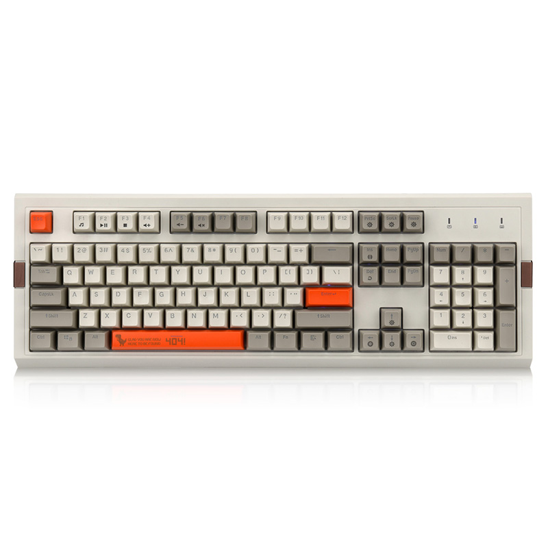 

Ajazz AK510 Retro RGB Mechanical Keyboard 104 Keys Anti-Ghosting -PBT SA Spherical Keycap Backlit Programmable Gaming