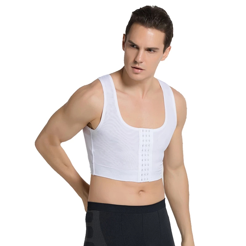 

Men Chest Body Shaper Vest Gynecomastia lift Male Vest Top Sexy Bra
