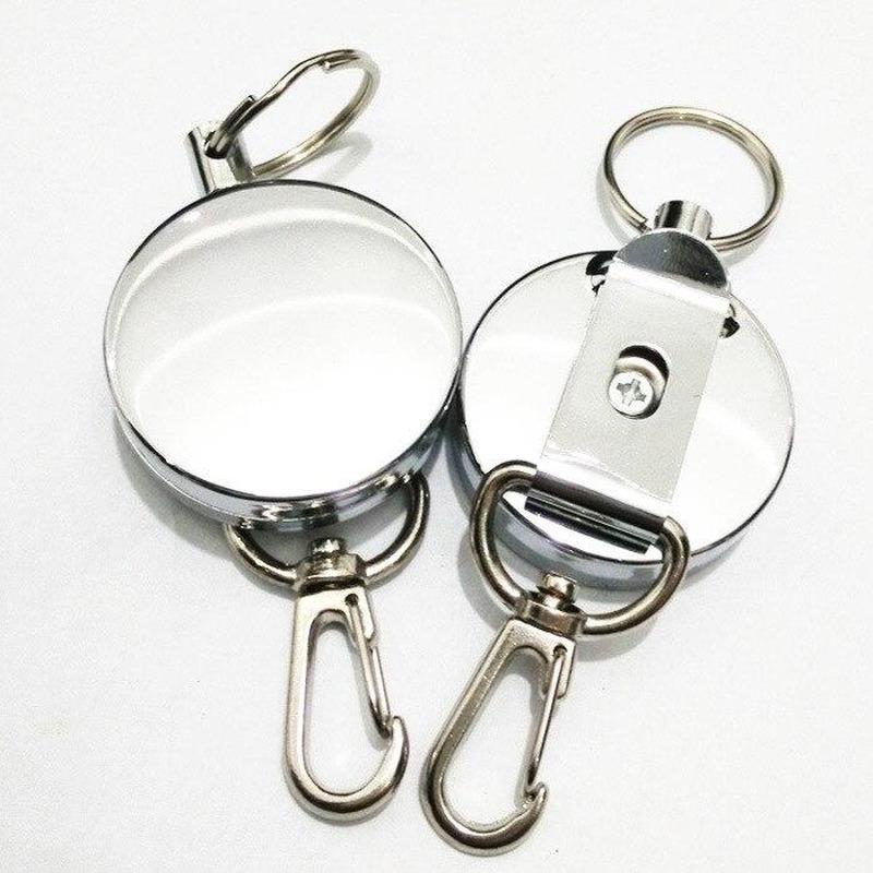 

Card Holders 1pcs Retractable Pull Key Ring ID Badge Lanyard Name Tag Holder Reel Belt Clip Metal Housing Covers, 1pc type b