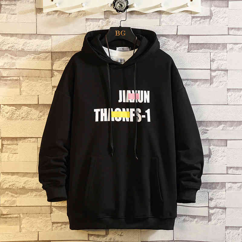 

men's hoodies & sweatshirts male hooded graffiti fall big american street roora combination 1xrb, Black