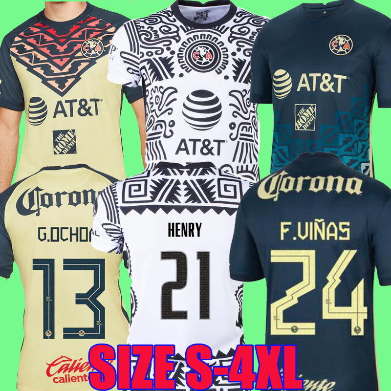 

PLAYER VERSION liga mx 21 22 Club America Home Away Soccer Jerseys 2021 2022 G.OSHOA HENRY F.VIAS Camisas de Futebol training long sleeve Football Shirt 2xl 3xl 4xl women