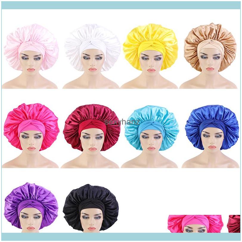 

Beanie/Skl Hats Caps Hats, Scarves & Gloves Fashion Aessories Extra Large Solid Satin Bonnet With Wide Stretch Ties Long Hair Care Women Nig, Remark color
