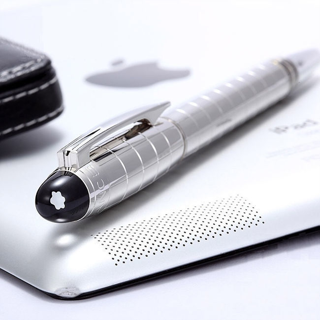 

Wanbao star crystal head series Mont water metal signature pearl pen Blanc star. W