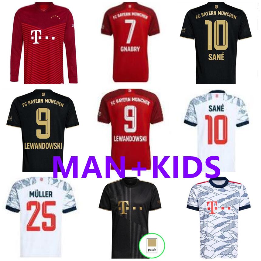 

BaYern soccer jersey 21 22 LEWANDOWSKI SANE muNich KIMMICH COMAN MULLER DAVIES football shirt Men Kids kit 2021 2022 HUMANRACE fourth 4th Thai, Purple