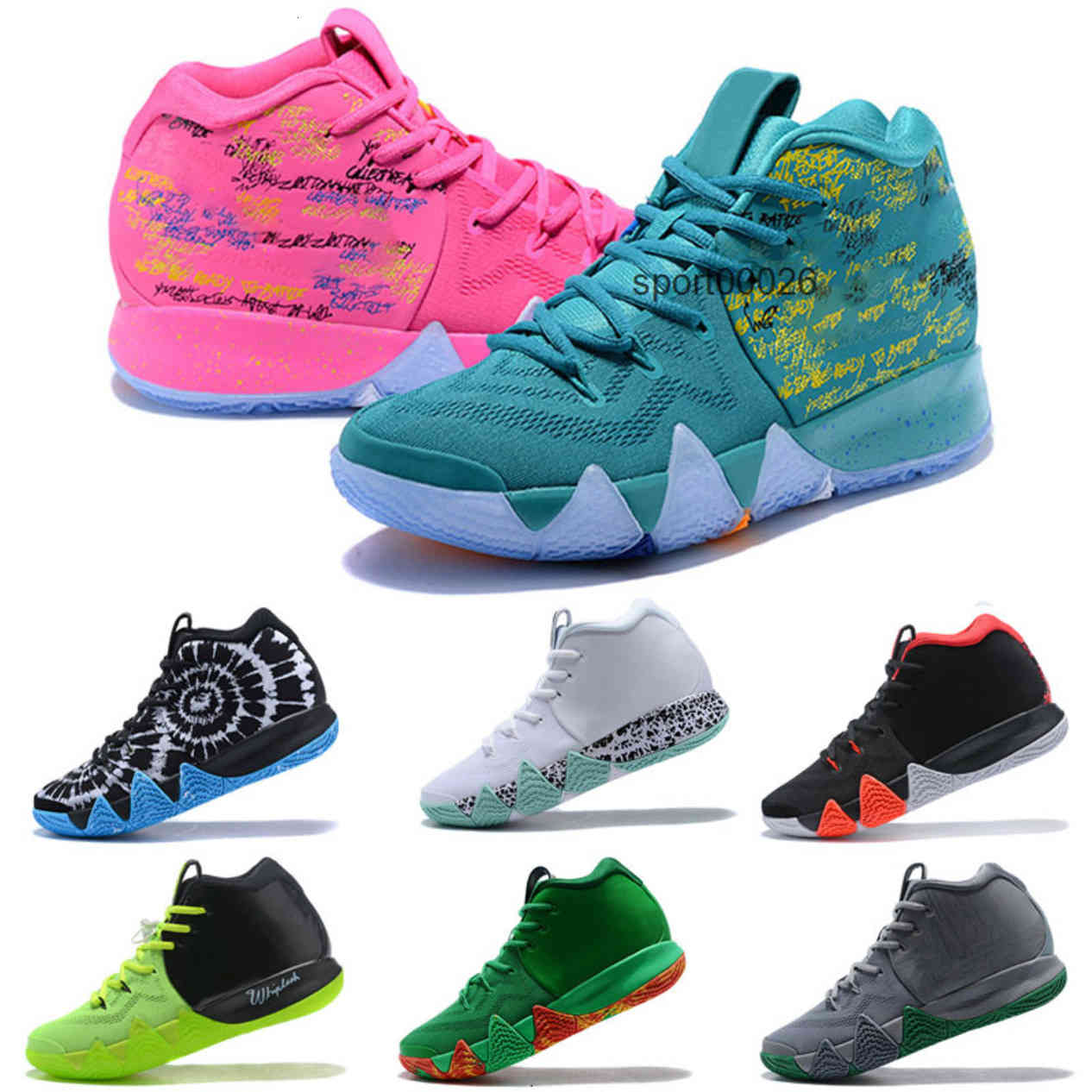 

Wholesale Confetti kids sale Top Qaulitys Kyrie Irving 4 men women shoes, Black