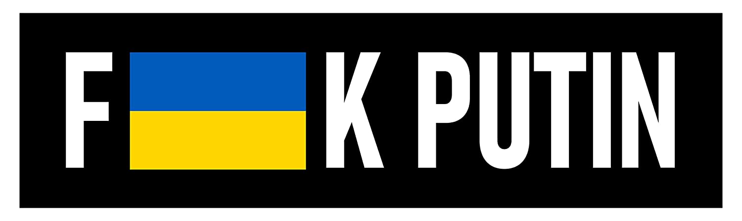 

Fk Putin Bumper Sticker Featuring the Ukraine Flag 2.5*9 inch