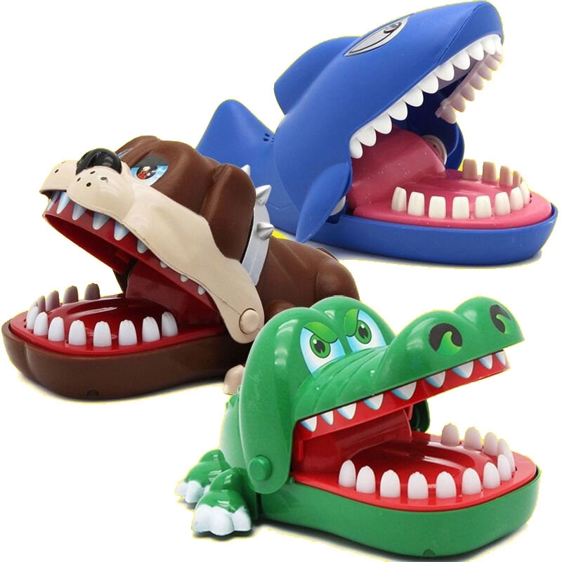 

Large crocodile dog finger biting toy shark tooth extraction parent child game children's trickery props
