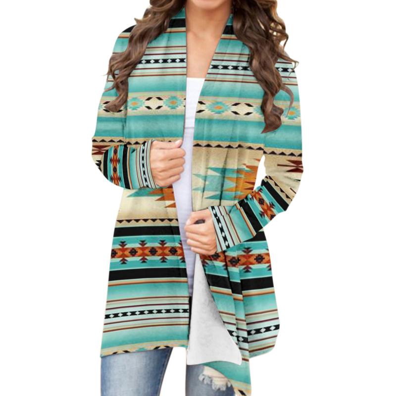 

Women' Knits & Tees Geometric Ethnic Print Gothic Clothes Women Sweater Retro Casual Aztec Long Sleeve Harajuku Cardigan V Neck Streetwear, Rd
