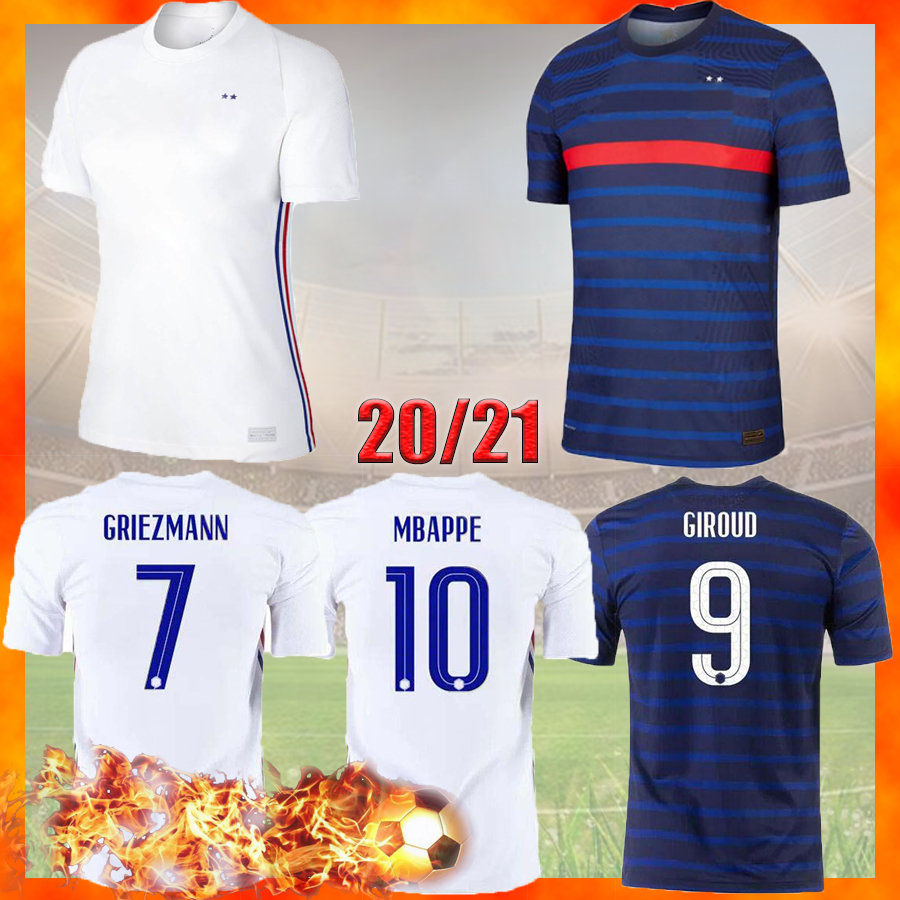 

France Soccer Jersey 2021 Home Away MBAPPE GIROUD GRIEZMANN MARTIAL KIMPEMBE 21 22 equipe de Men Kids Kit ZIDANE MATUIDI Ndombele Thauvin 100TH, Black;yellow