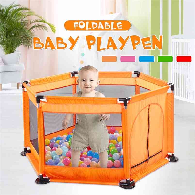 

Baby Playpen Children Baby 0-6 Years Old Fence Children with Free Ocean Balls Playground Kids Ball Pool Pit Baby Playpen Balls 210831