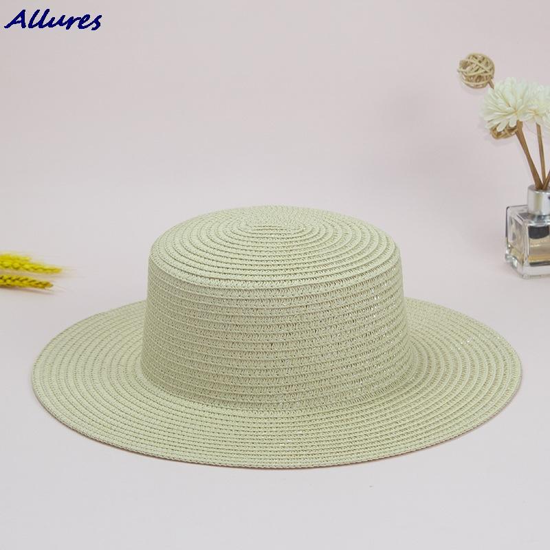

Wide Brim Hats Ms Summer Manufacturer Wholesale Various Style Top Beach Straw Hat Sun Protection, Blue;gray