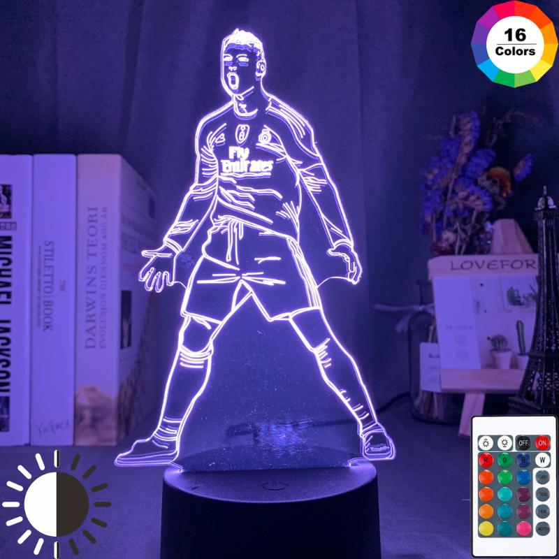 

Night Lights Cristiano Ronaldo Figure Led Light For Home Decor Touch Sensor Color Changing Nightlight Gift Kids Child Table Lamp