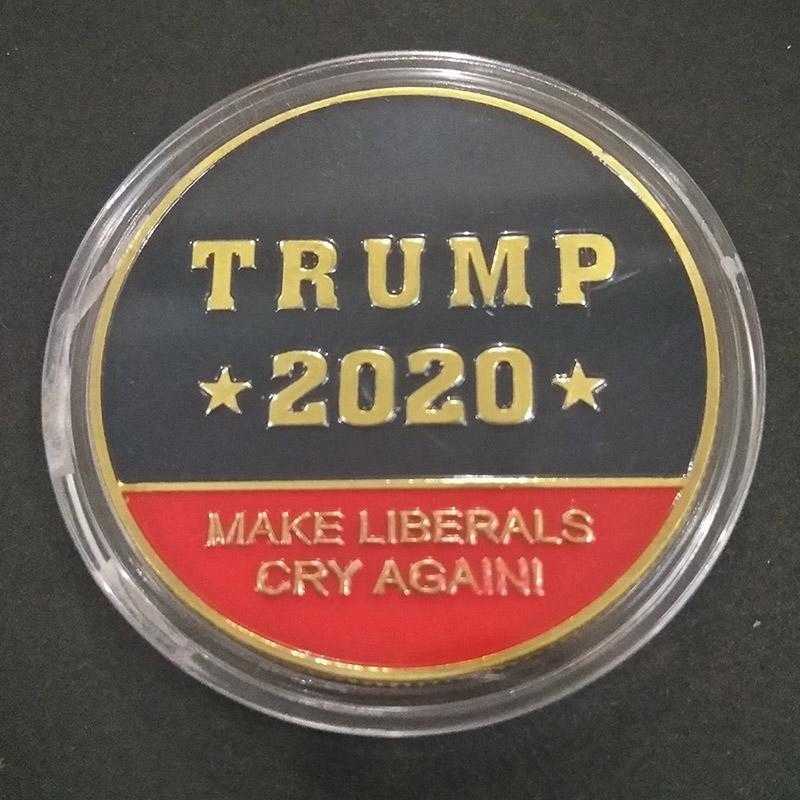 12 Styles Trump Golden Commemorative Coin Silver Metal Make America Great Again Coins