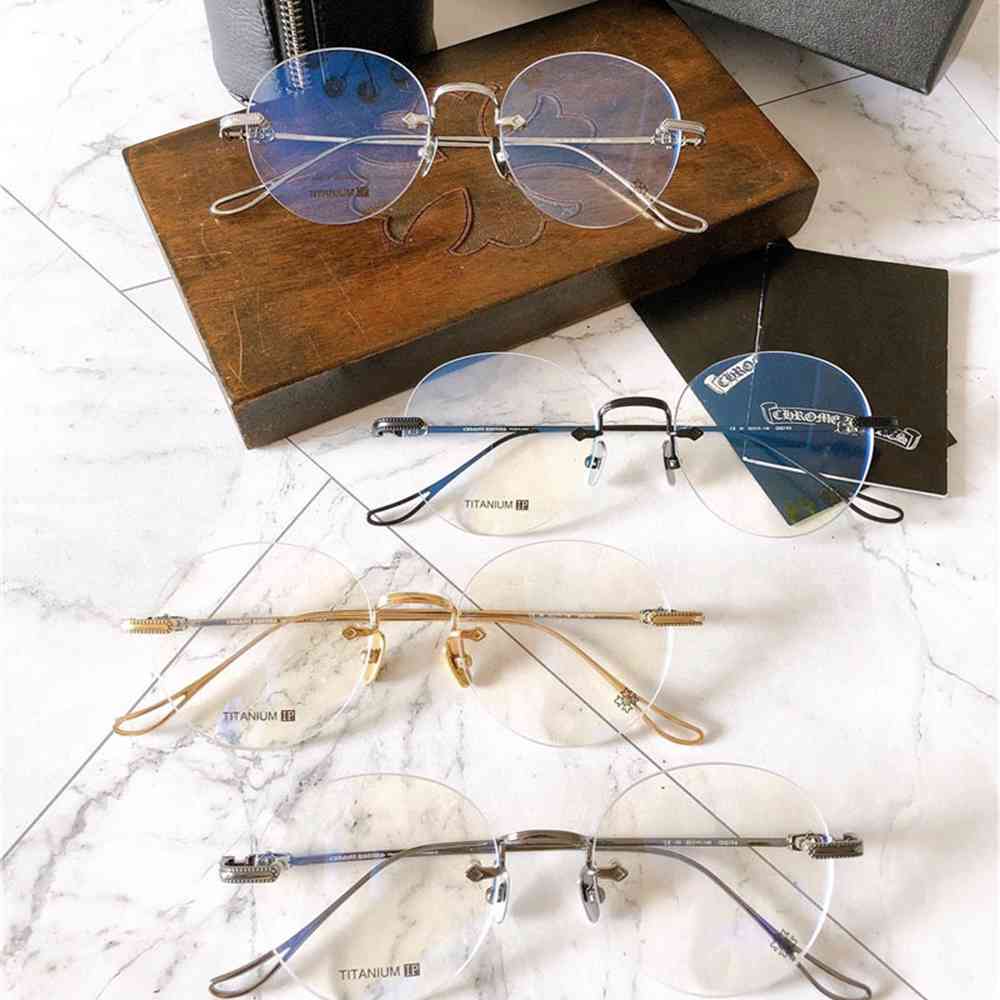 

80% Off Store Online 2021 new rimless spectacle frame glasses flat lens can be equipped with myopia