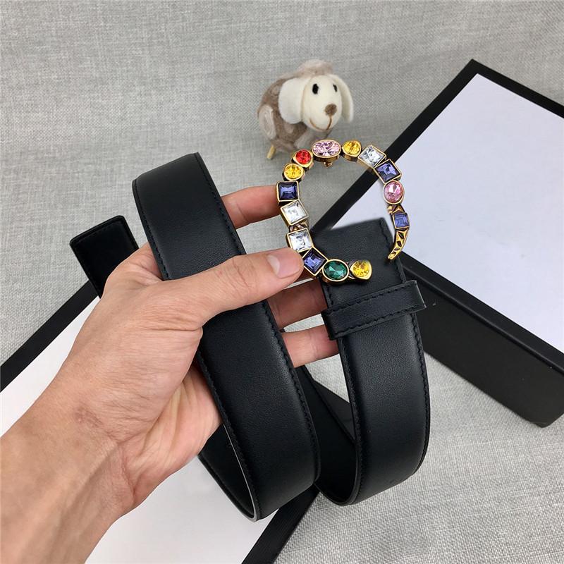 

stylish colorful rhinestones belt genuine leather belts big buckle men ceinture business metal buckles women diamond cowhide belts, Black;brown