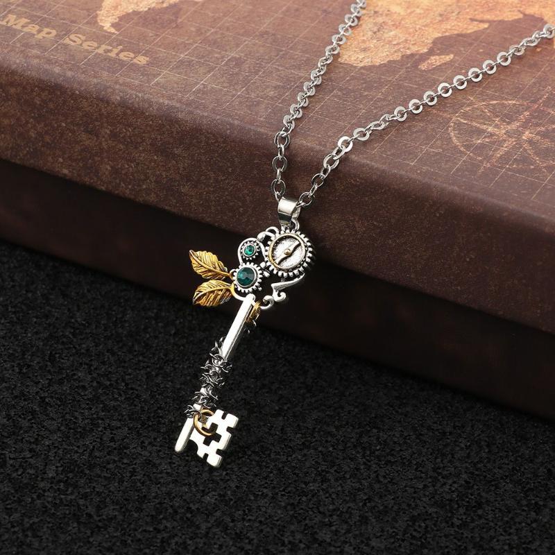 

Chains Women Men Party Gifts Fashion Necklace Jewelry Mechanical Key Pendant Necklaces Keys, Silver