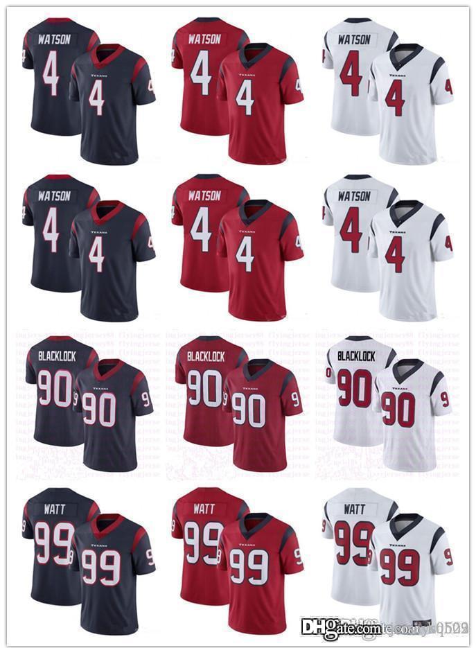 

Men Women Houston Youth Texans 4 Deshaun Watson 99 J.J. Watt 90 Ross Blacklock Football Jerseys Red Navy White, Black;red