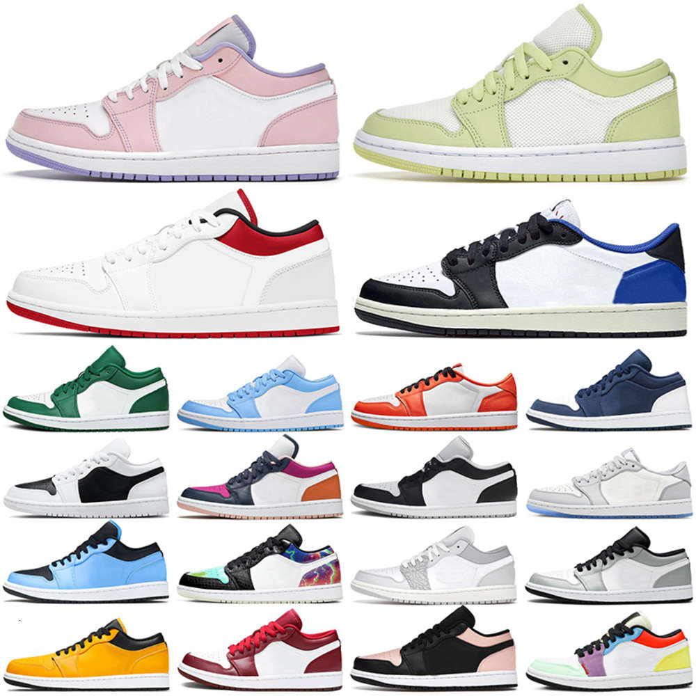

TS x Fragment Jumpman 1 1s Low Basketball Shoes Mens Womens Paint Drip Galaxy Mocha Obsidian Court Purple UNC Pine Green Sports Sneakers Men bafeide, #15 gym red 36-45