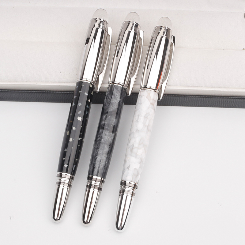 

High quality Gray / White / Black Marble Rollerball pen special design stationery office school supplies Luxuey Writing Roller ball pens, As picture shows