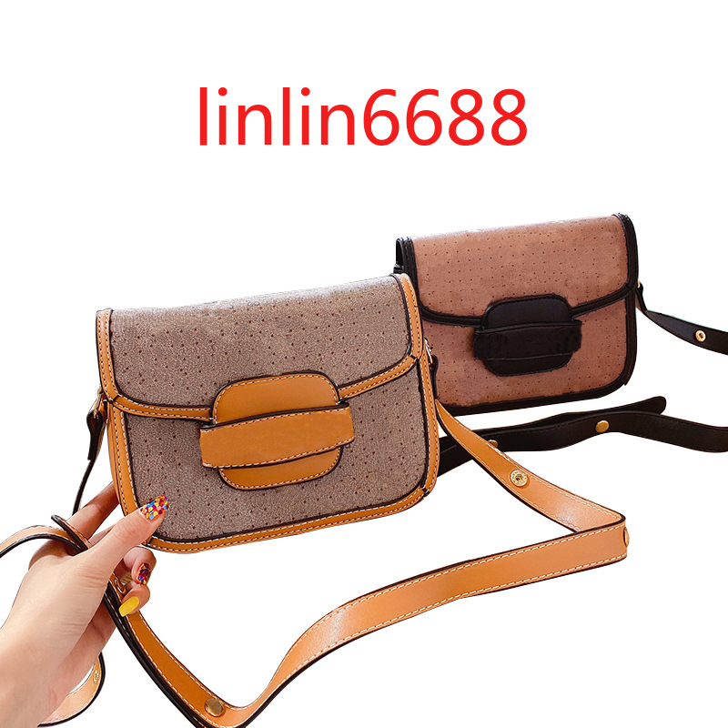 

International brand with logo this year's popular bag women's #8995 new Fashion ins messenger small square bags summer net red foreign style shoulder handbags bag, Size:24×7×15cm