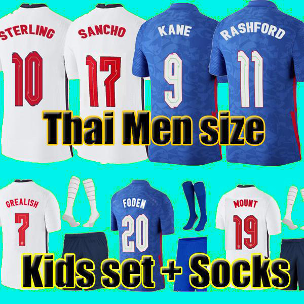 

Thailand quality GREALISH EngLand football shirt STERLING KANE RICE soccer jersey Euro cup 2021 RASHFORD SANCHO MOUNT FODEN 20 21 men + kids football kit sets uniforms, Away-kids size