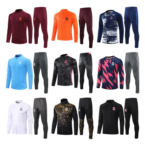 

2021 Real Madrid jacket hoodie Survetement 20 21 hazard football soccer Training suit -XXL