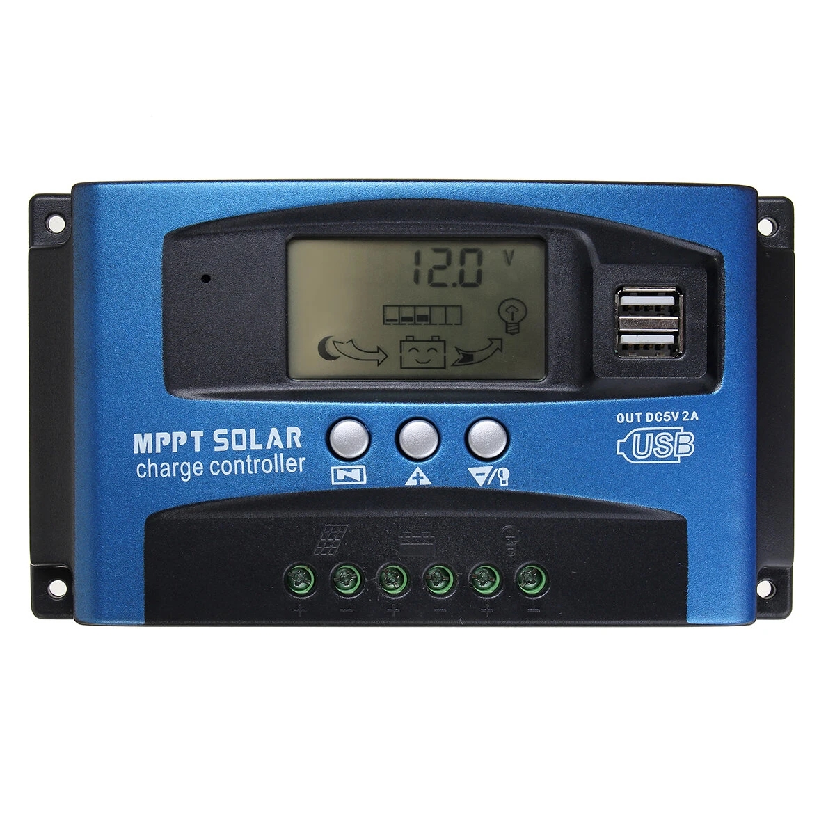 

30/40/50/60/100A MPPT Solar Panels-Controller LCD Solar-Charge Controller Accuracy Dual USB Solar-Panel Battery Regulator