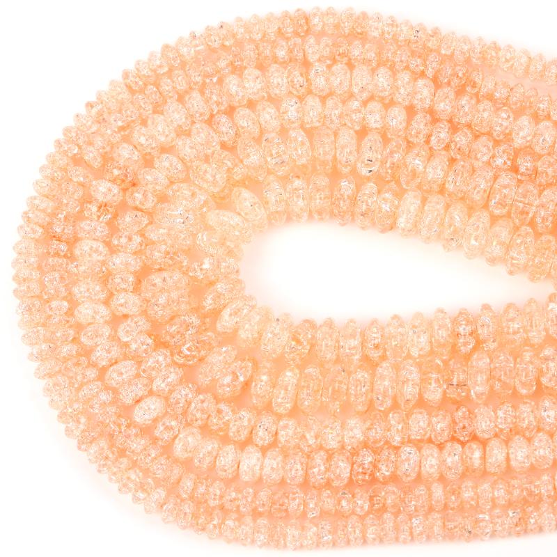

Other Natural Stone Beads Champagne Gold Crack Rondelle Crystal For Jewelry Making Diy Necklace Bracelet Earring Accessories