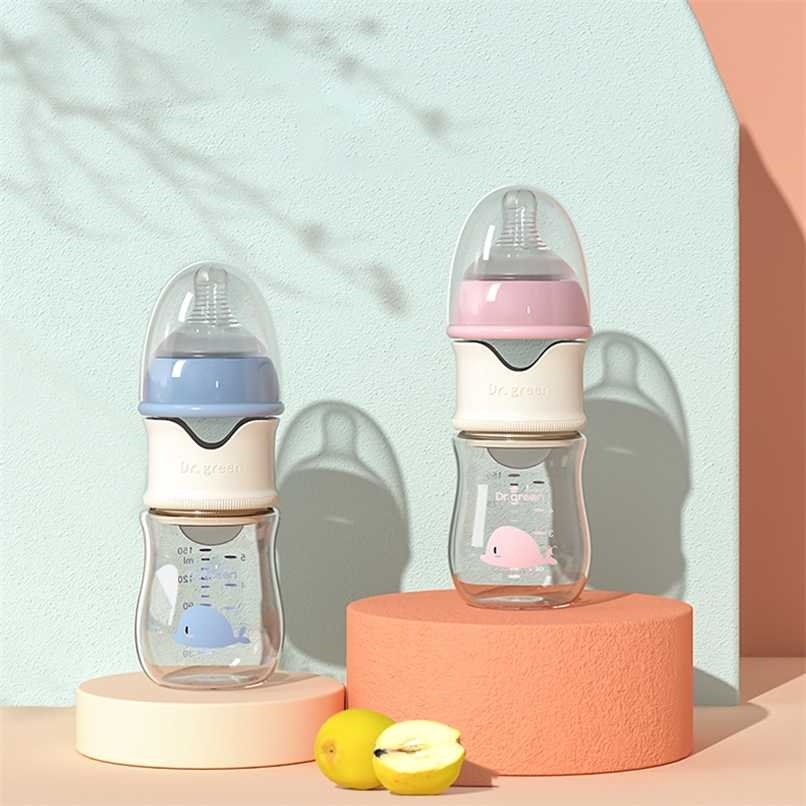 

Baby PPSU Glass Bottle Wide-bore Quick Flush Baby Bottle born Milk Bottle Training Baby Feeding Accessories 211023