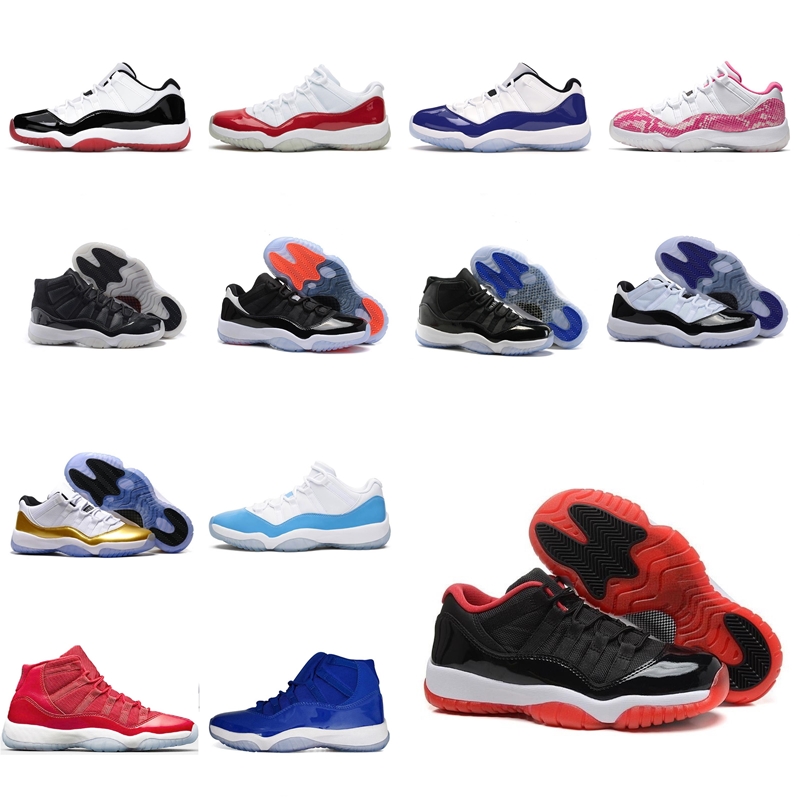 

25th Anniversary Boots Jumpman 11 11s Basketball Shoes Gown High low Blue Metallic Silver Concord Mens Womens Trainers Sneakers, 18