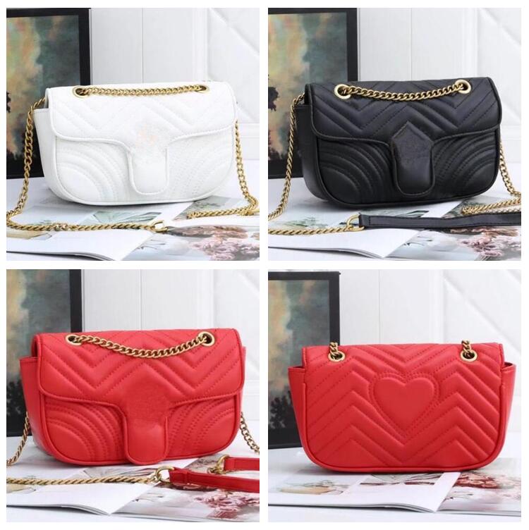 

Dicky22 Handbags genuine leather shoulder bag fashion heart chain purse cowhide corssbody presbyopic card holder evening messenger bags wome