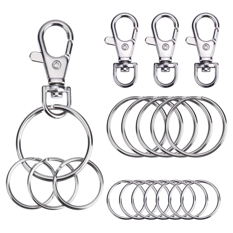 

Keychains 200 Pieces Key Hooks Rings Set 20 Mm 120 30 40 Metal Swivel Snap Hook