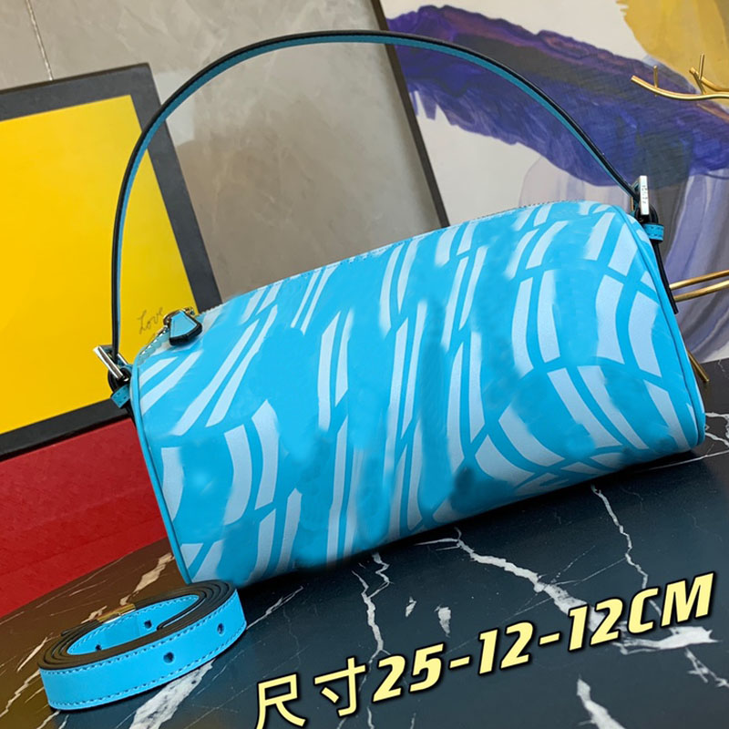 

Glazed Canvas Shoulder Bag Women Handbag Purse Tubular-shaped Crossbody Bags Real Leather Fashion Letter Vertigo Printed Totes Zipped Wallets Removable Strap, Box
