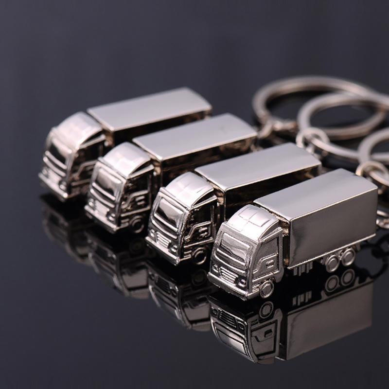 

Keychains Custom LOGO Stereoscopic Solid Smooth Truck Metal Pendant Key Chain