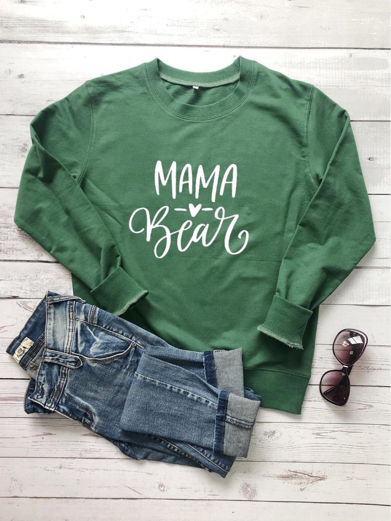 

Women's Hoodies & Sweatshirts MAMA BEAR Love Arrow Women Sweatshirt Graphic Inspirational Sweats Pullovers Grunge Tumblr Tops Drop Ship, Black